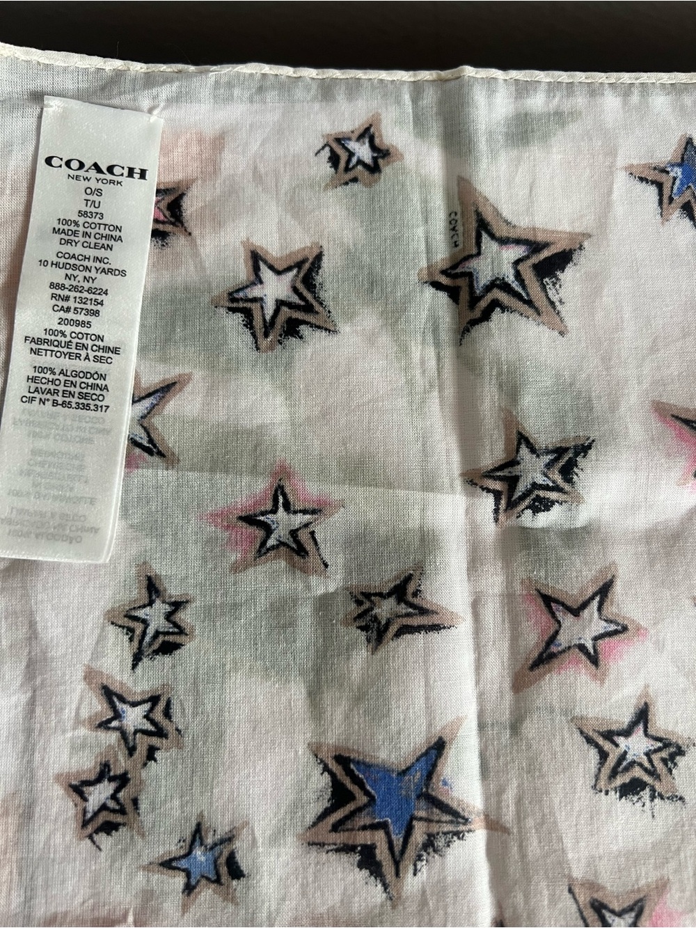 Coach Star Scarf RARE HTF - Picture 3 of 7
